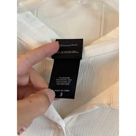 Torrid Disney Pixar Monsters Inc White Button Up Long Sleeve Shirt Size 3X - Picture 6 of 6